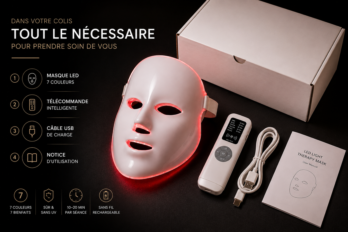 Masque LED 7 Couleurs — Luminothérapie Visage vue 5