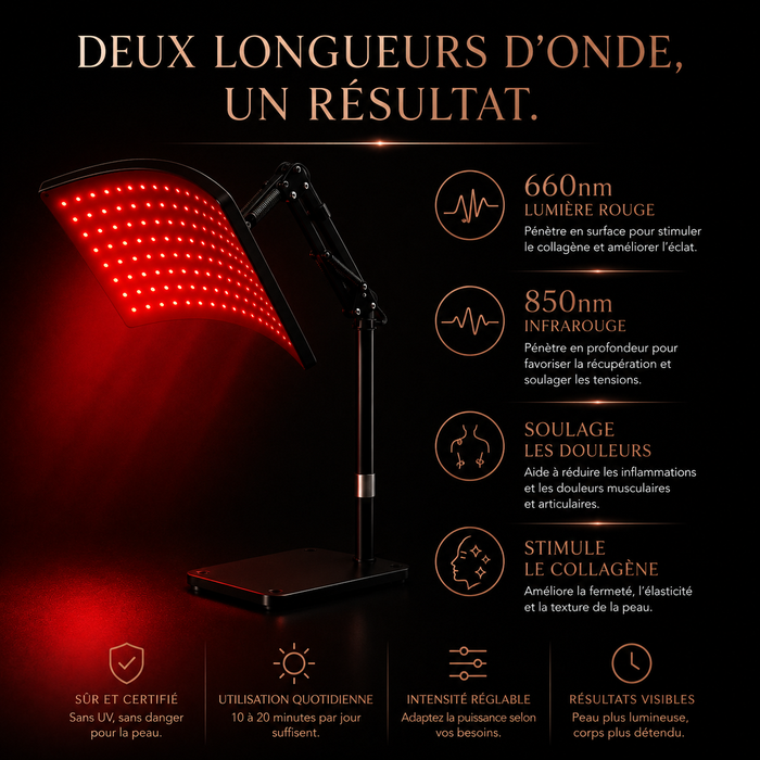 Panneau Lumière Rouge - Luminothérapie & Infrarouge