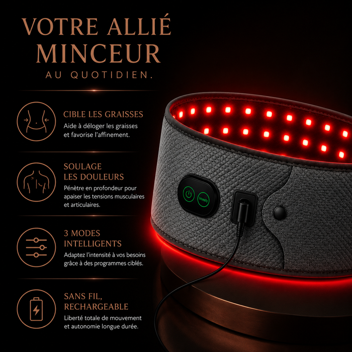 Ceinture Thermique Luminothérapie - Rouge & Infrarouge