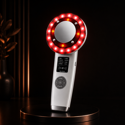 Appareil 8-en-1 Visage & Corps — LED, Chaleur & Vibrations
