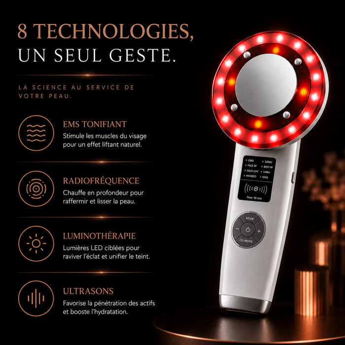 Appareil 8-en-1 Minceur & Beauté - Thermothérapie & EMS